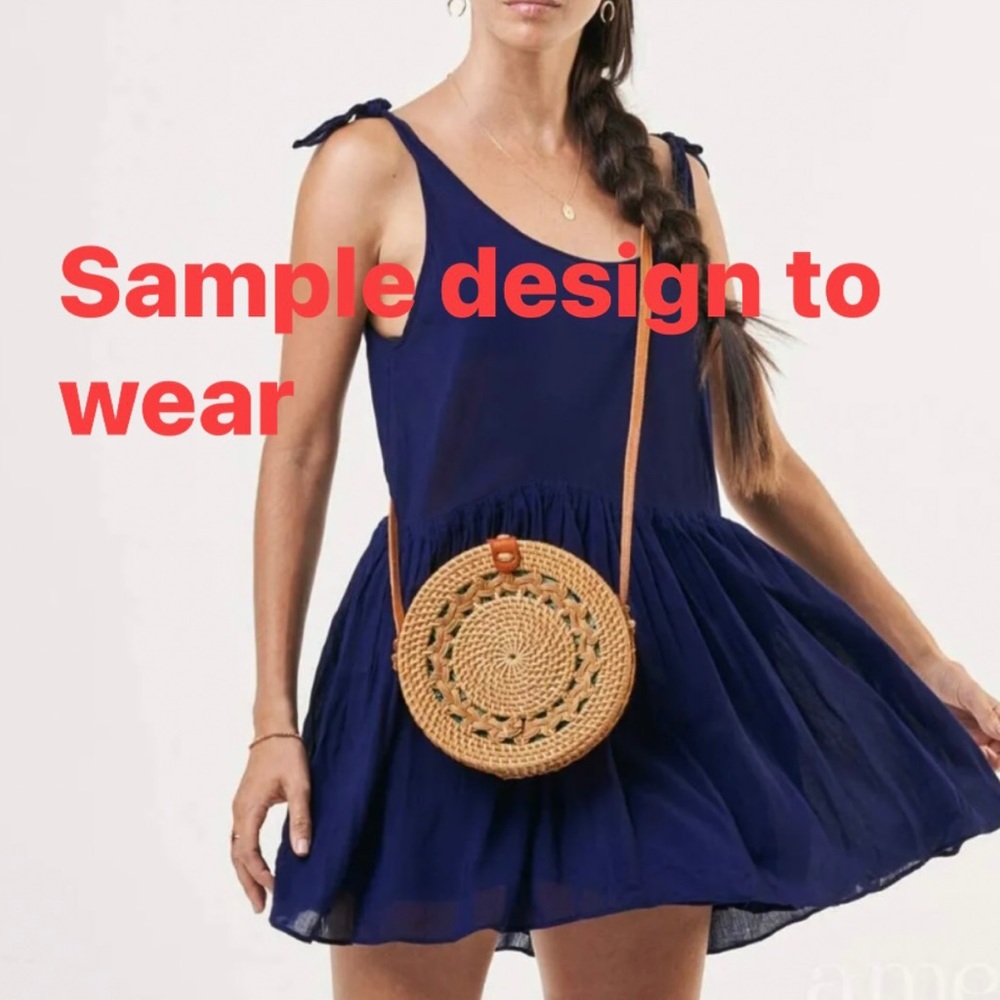 Round Handmade Rattan Bag - Picture 12 of 12